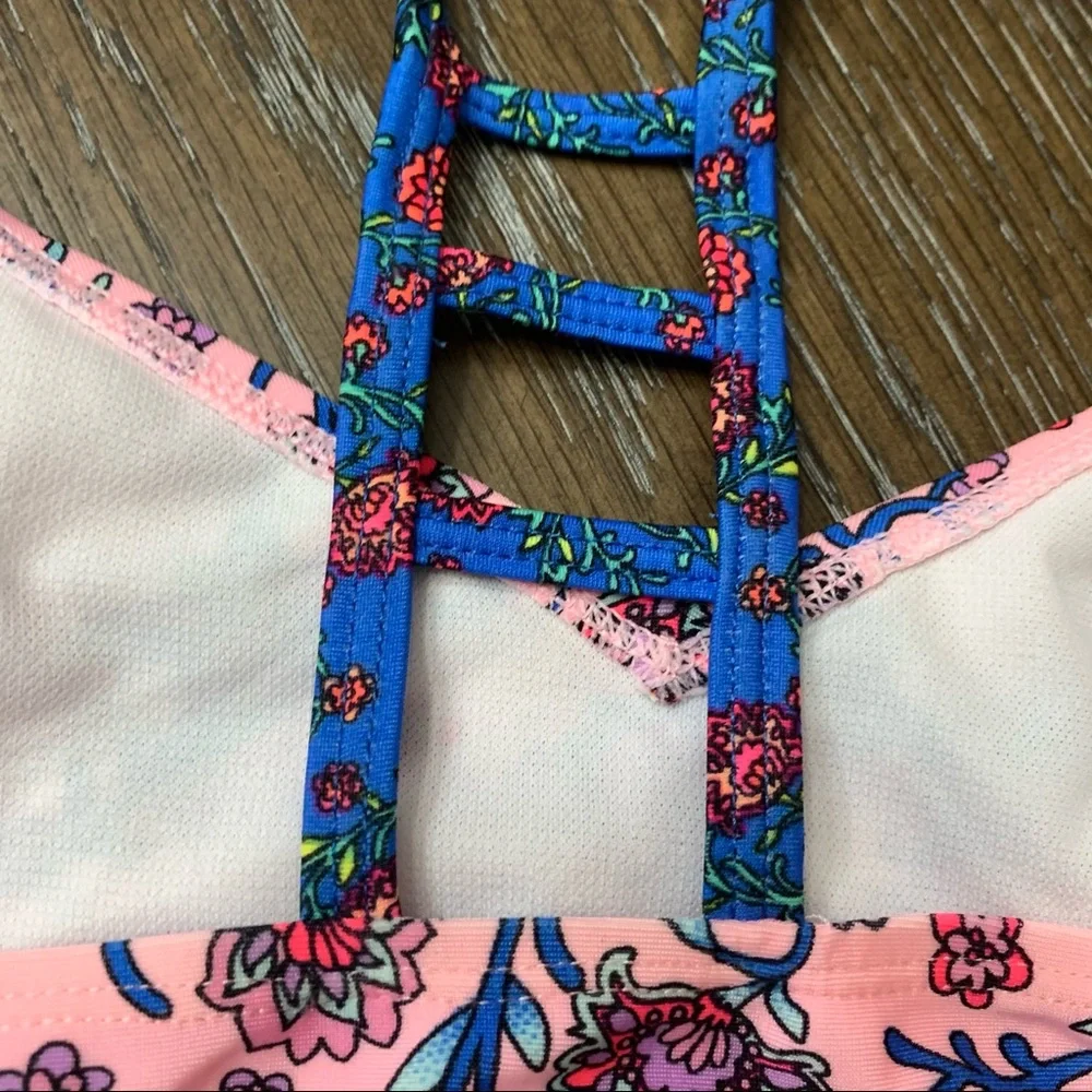 Art Class 2 piece pink blue bikini tassels Size Girls 7